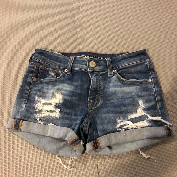 American Eagle Outfitters Shorts American Eagle Blue Ripped Jean